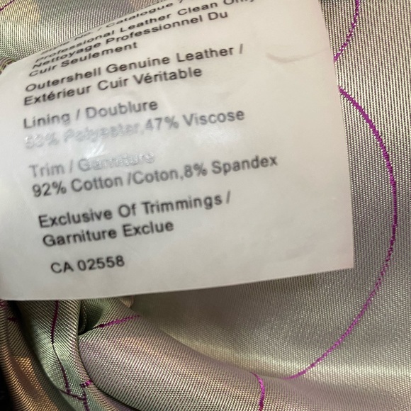 Danier Leather Black Jacket XL Like New - Picture 10 of 10